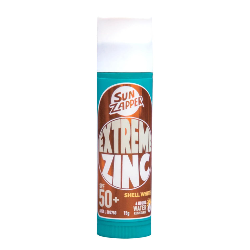 Sun Zapper front packaging showing SPF and stick format benefit