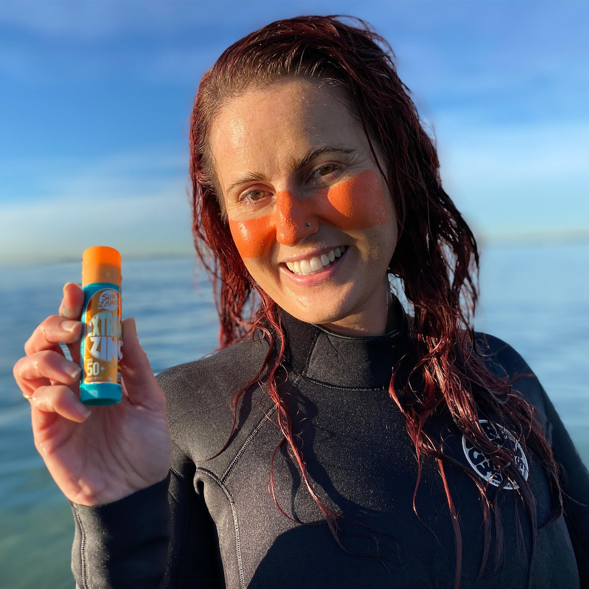 Sun Zapper opened stick cap and label highlighting Australian-made quality
