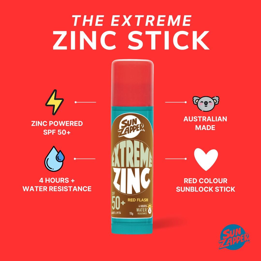 Sun Zapper stick texture close-up highlighting dense non-greasy glide