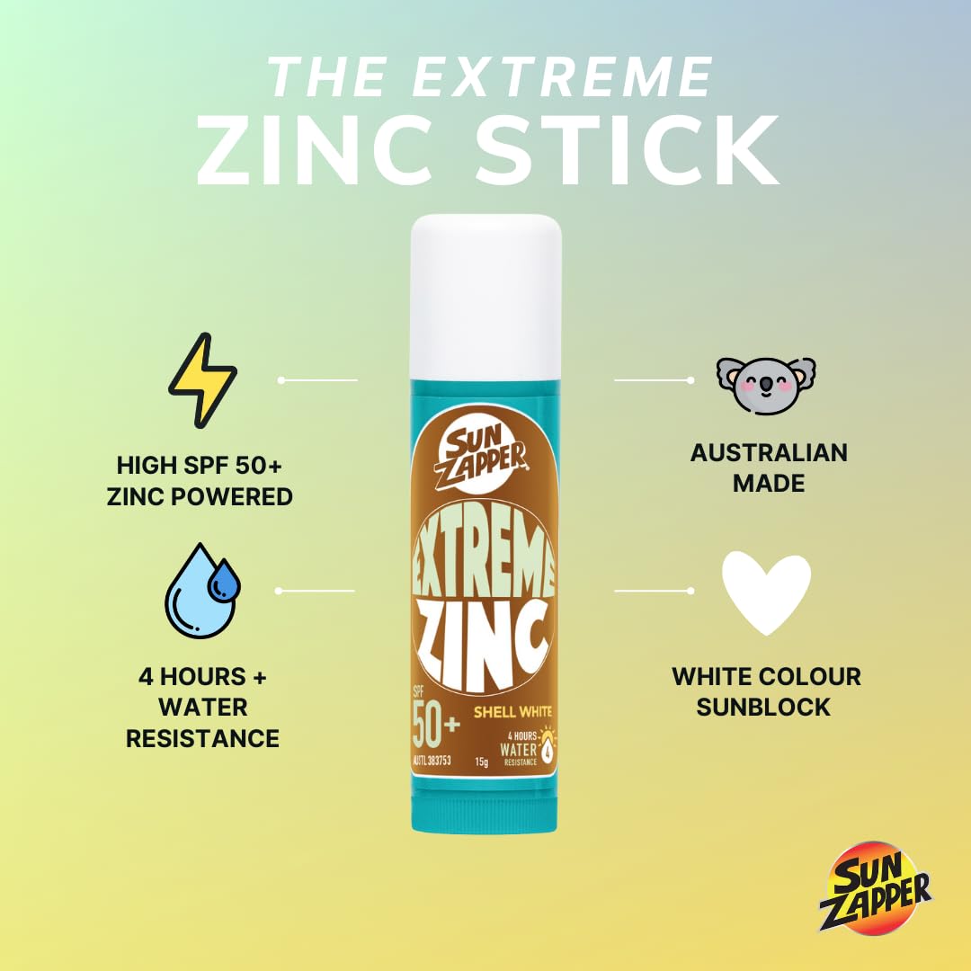 Sun Zapper stick open closeup showing solid stick and durable texture