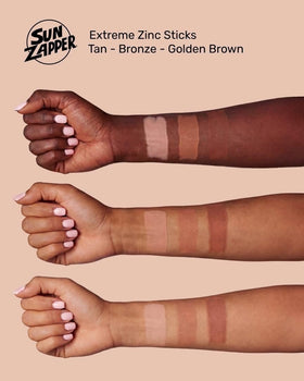 Sun Zapper label closeup highlighting made in Australia and paraben free