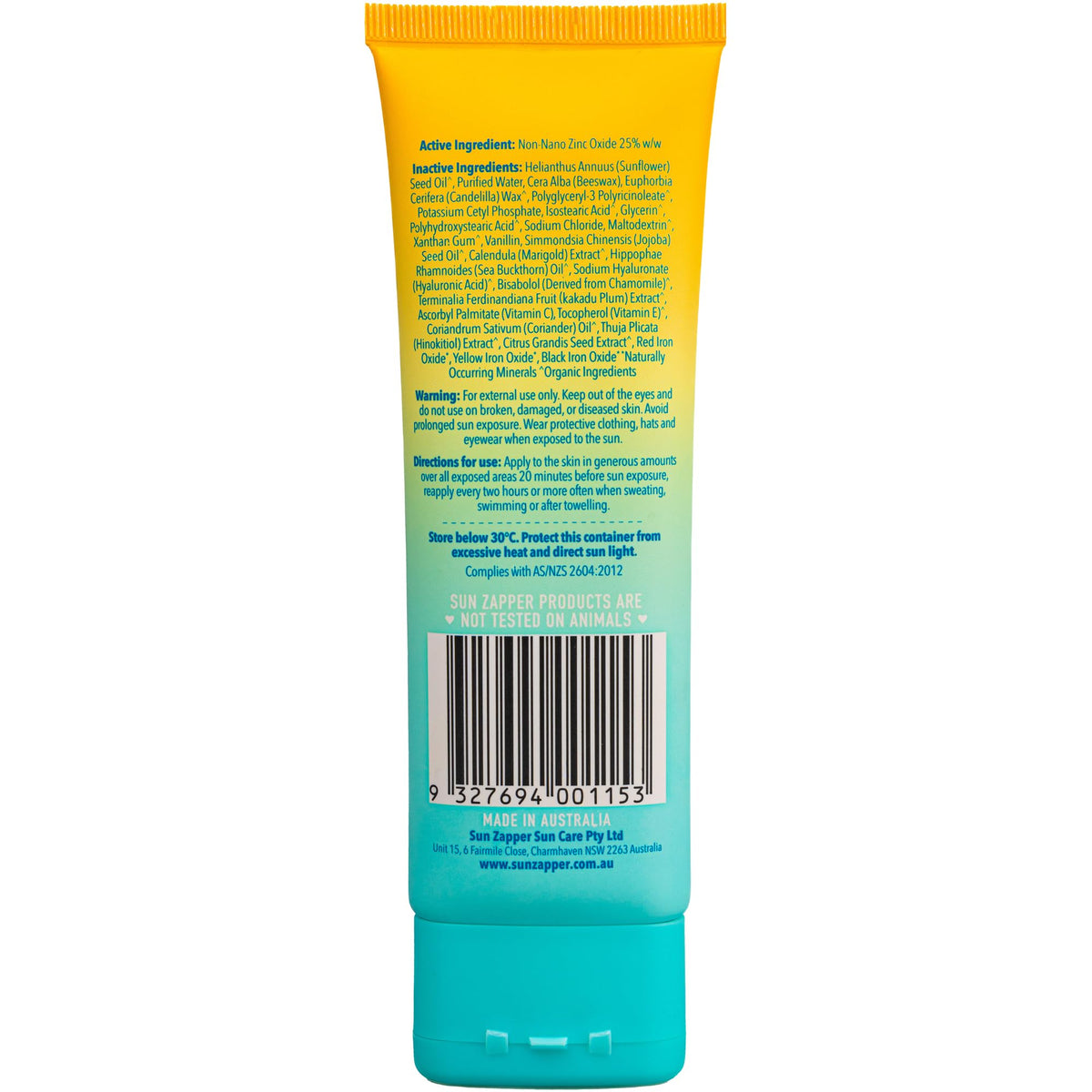 Sun Zapper tube in beach scene showing reef-safe sunscreen for ocean use