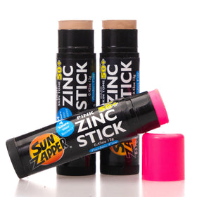 Sun Zapper stick with cap off showing twist-up tip for easy application