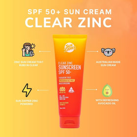 Sun Zapper texture close-up showing clear smooth lotion for easy absorption