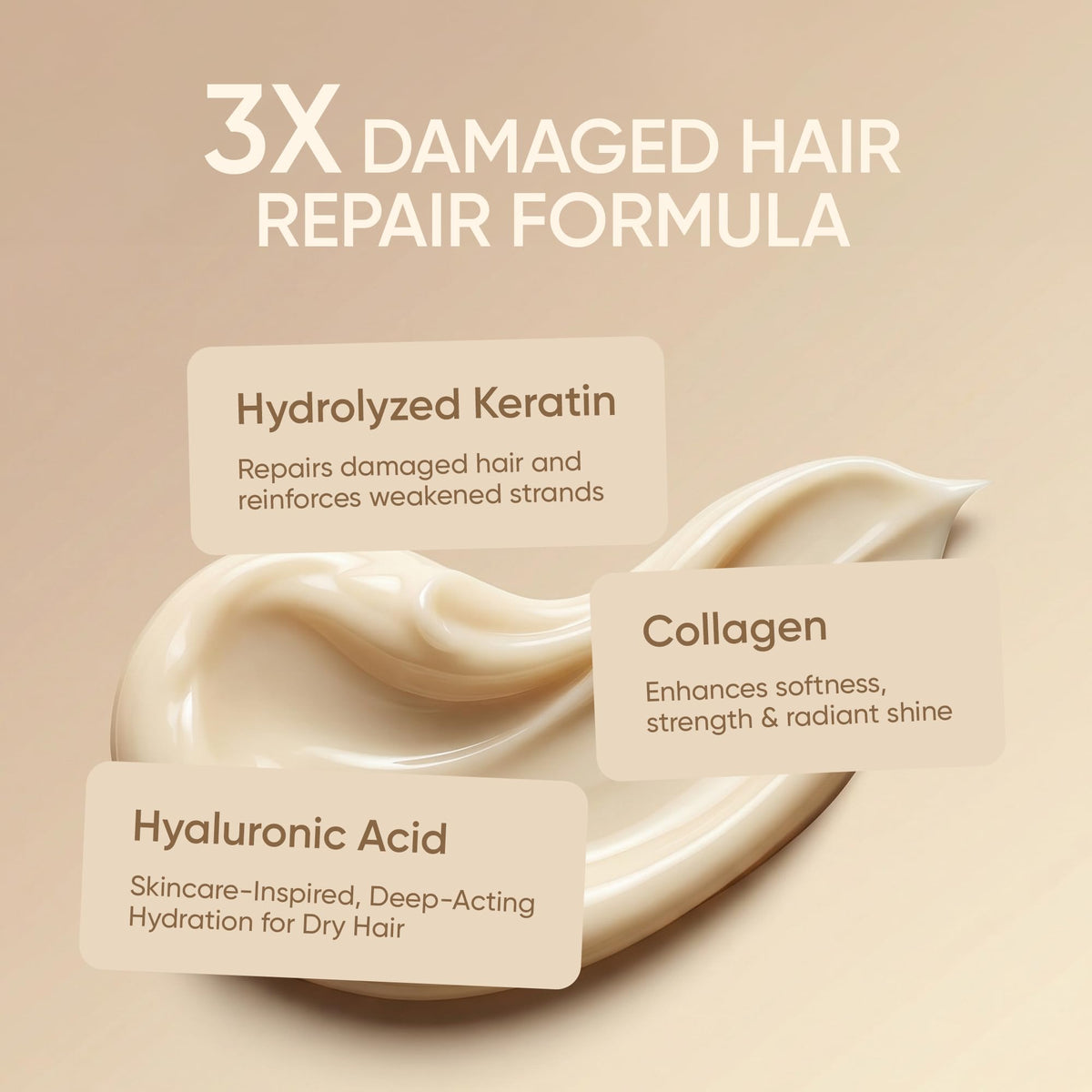 SUNATORIA applying mask to mid-lengths demonstrating easier detangling