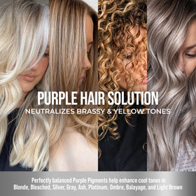 SUNATORIA before and after on blonde hair showing reduced brass
