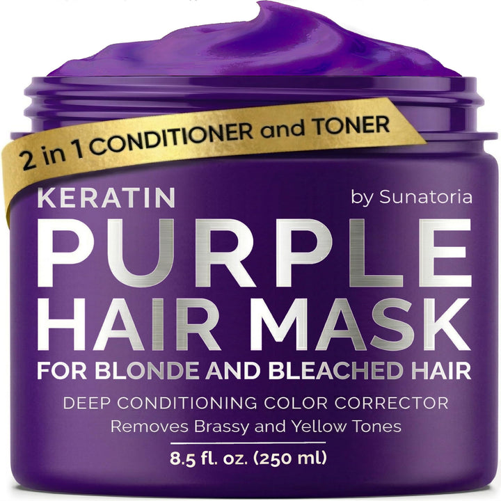 SUNATORIA front packaging showing product benefits and purple mask