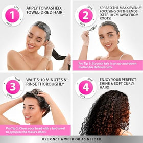 SUNATORIA hair mask in bathroom setting illustrating easy at-home treatment routine