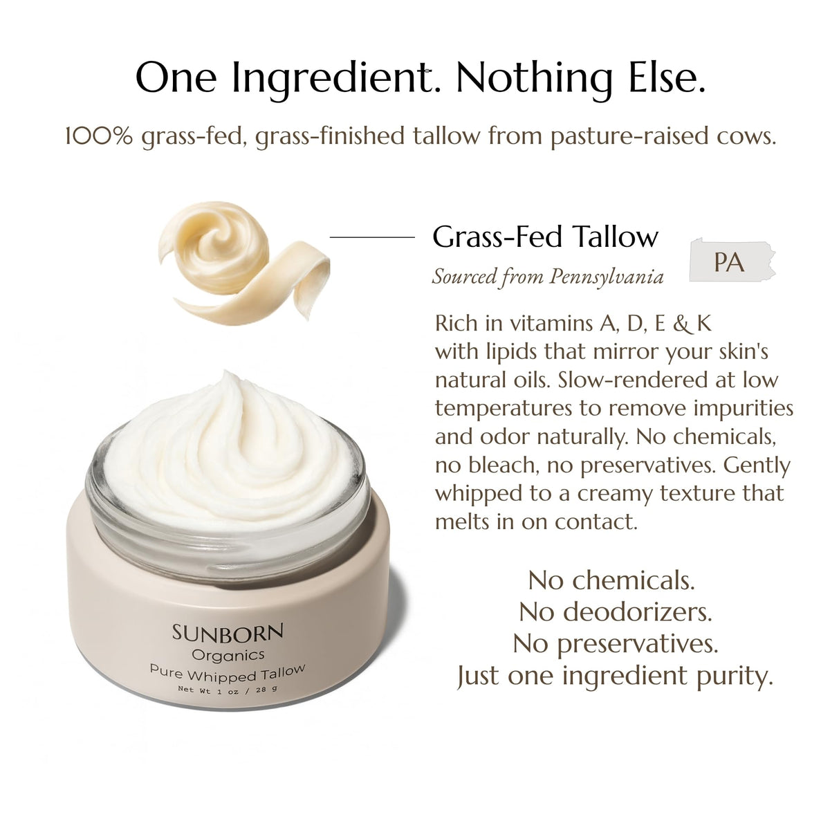 Sunborn Organics whipped texture close-up illustrating light absorbency