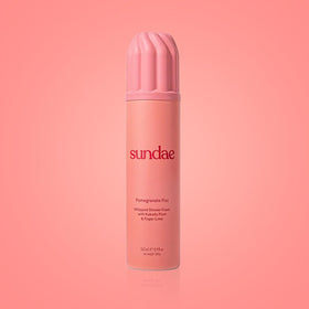 sundae bottle in a shower scene illustrating daily ritual and fresh aromatic benefit