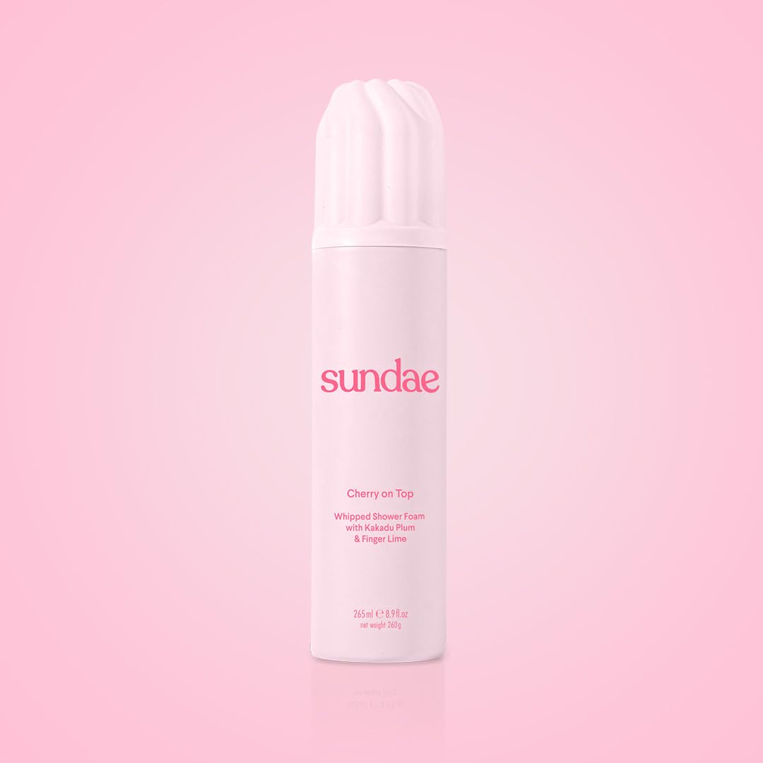 sundae whipped foam in shower illustrating gentle, quick rinse