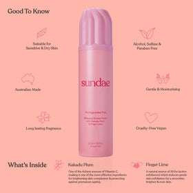 sundae pump dispensing whipped foam highlighting easy application and airy texture benefit
