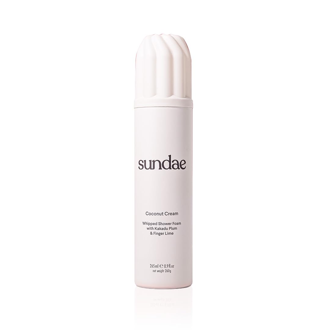 sundae front packaging showing coconut cream bottle and attractive label benefit: clear branding