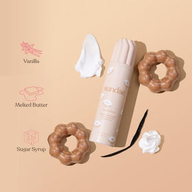 sundae in-shower use with mousse dispensed demonstrating quick lather and coverage