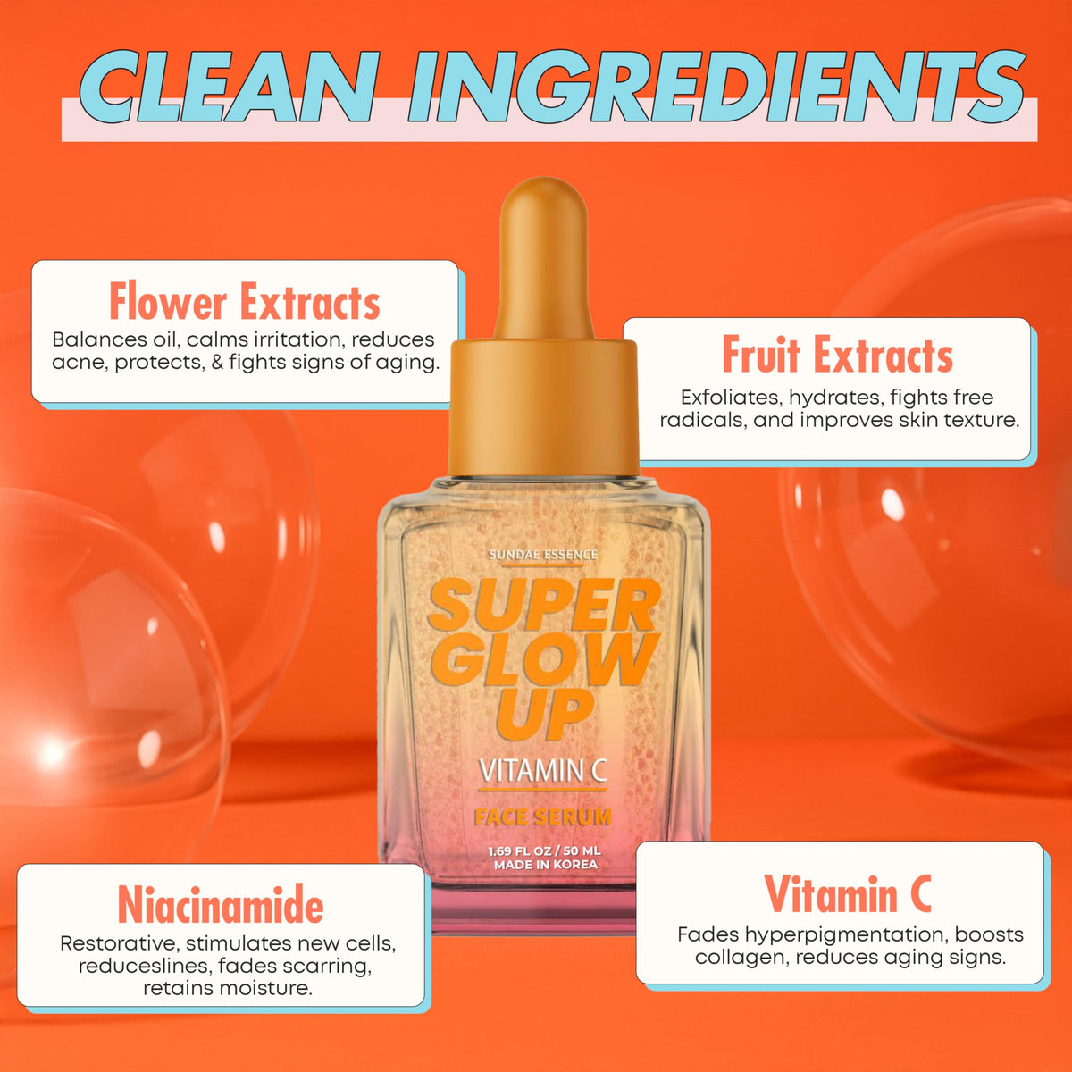Sunday Essence texture closeup illustrating lightweight, fast-absorbing serum