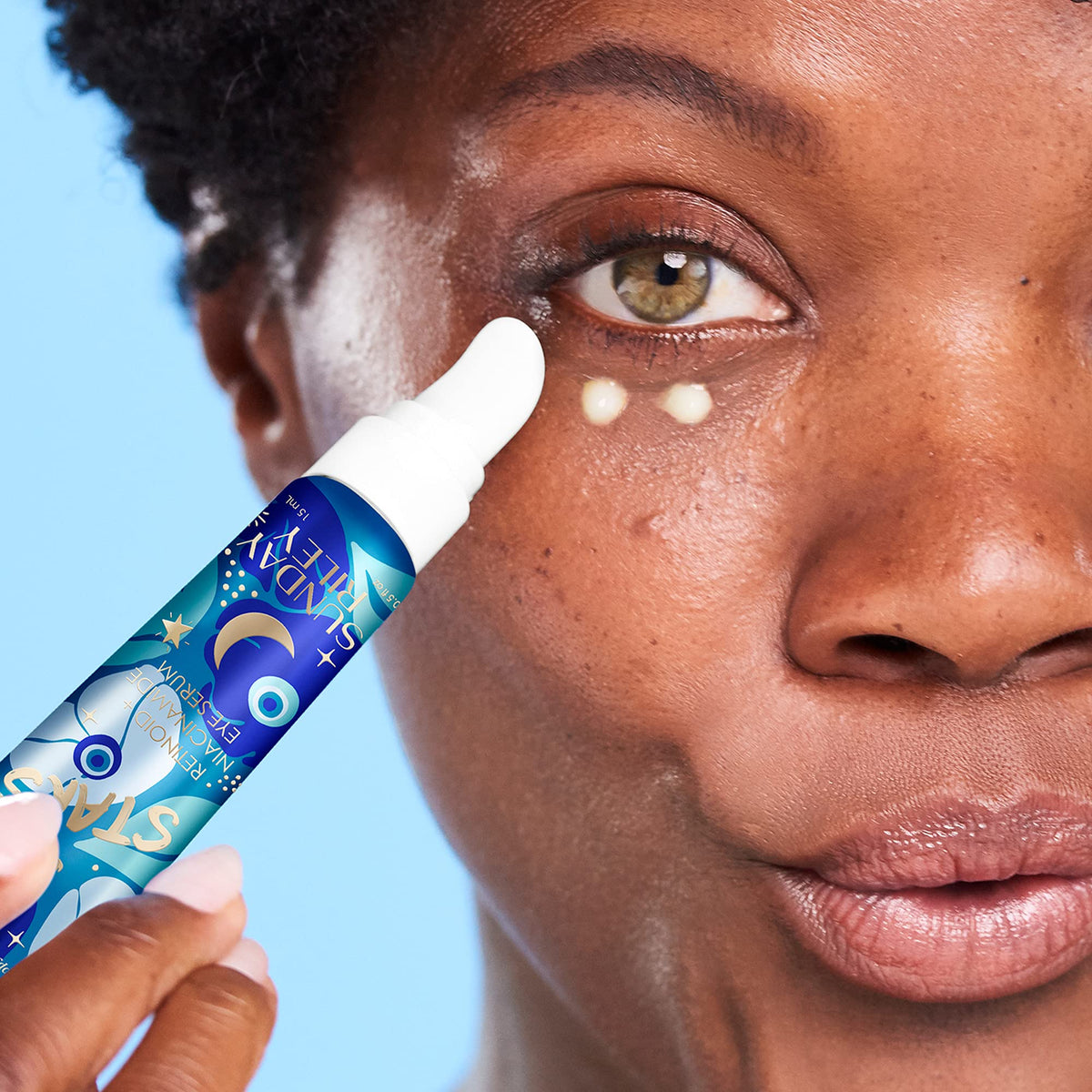 Sunday Riley 5 Stars texture close-up showing creamy serum for hydration