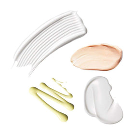 Sunday Riley serums in hand demonstrating application and quick-absorbing benefit