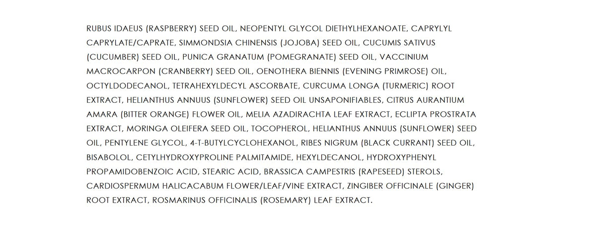 Sunday Riley bottle staged with seed oils highlighting nourishing lipids benefit