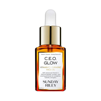 Sunday Riley C.E.O. Glow front packaging showing bottle and label for instant recognition and trust