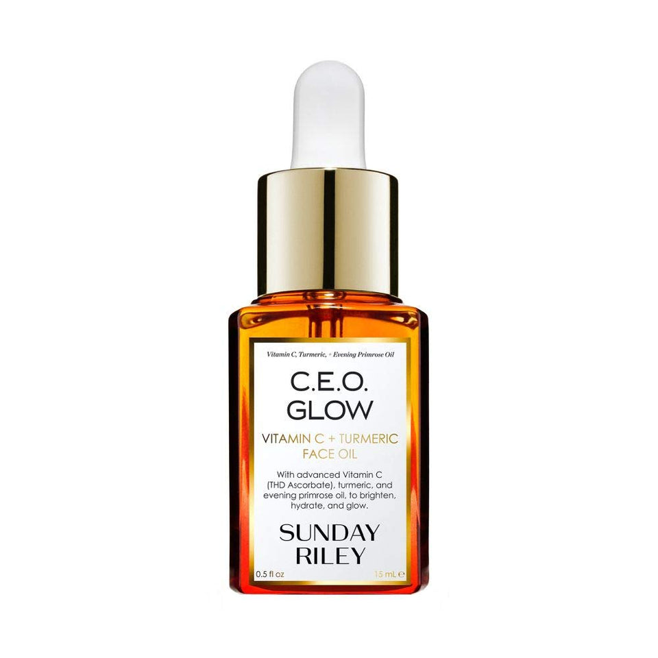 Sunday Riley C.E.O. Glow front packaging showing bottle and label for instant recognition and trust