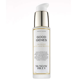 Sunday Riley front bottle showing serum and branding for instant glow