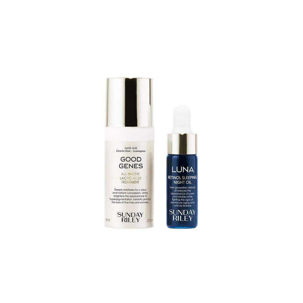 Sunday Riley Good Genes mini texture close-up showing smooth serum finish benefit