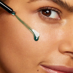 Sunday Riley Luna applied in nighttime routine, illustrating soothing overnight results