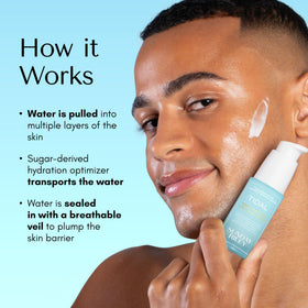 Sunday Riley serum droplet texture highlighting lightweight hydration