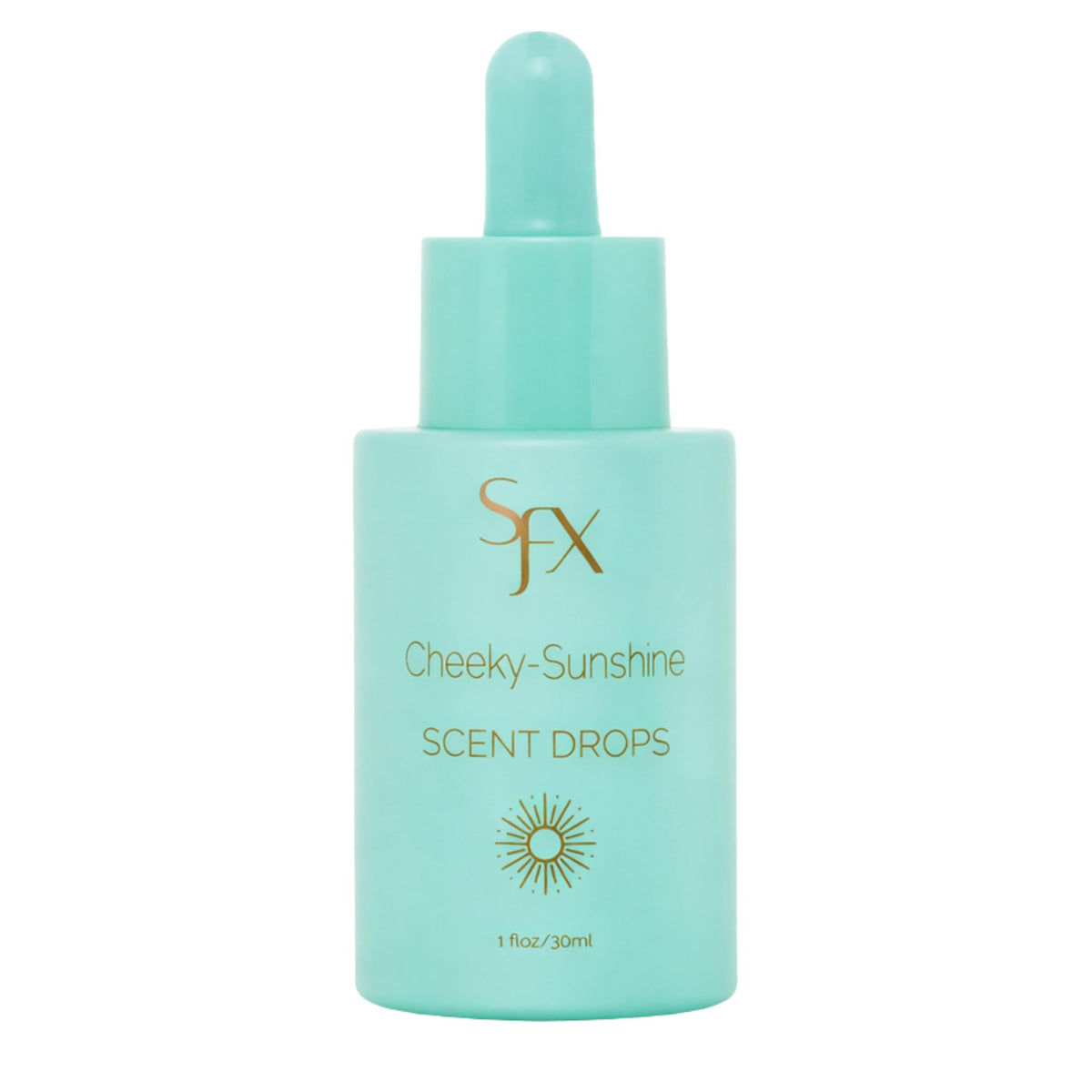 SunFX front packaging Cheeky Sunshine showing bottle and branding benefits scent control