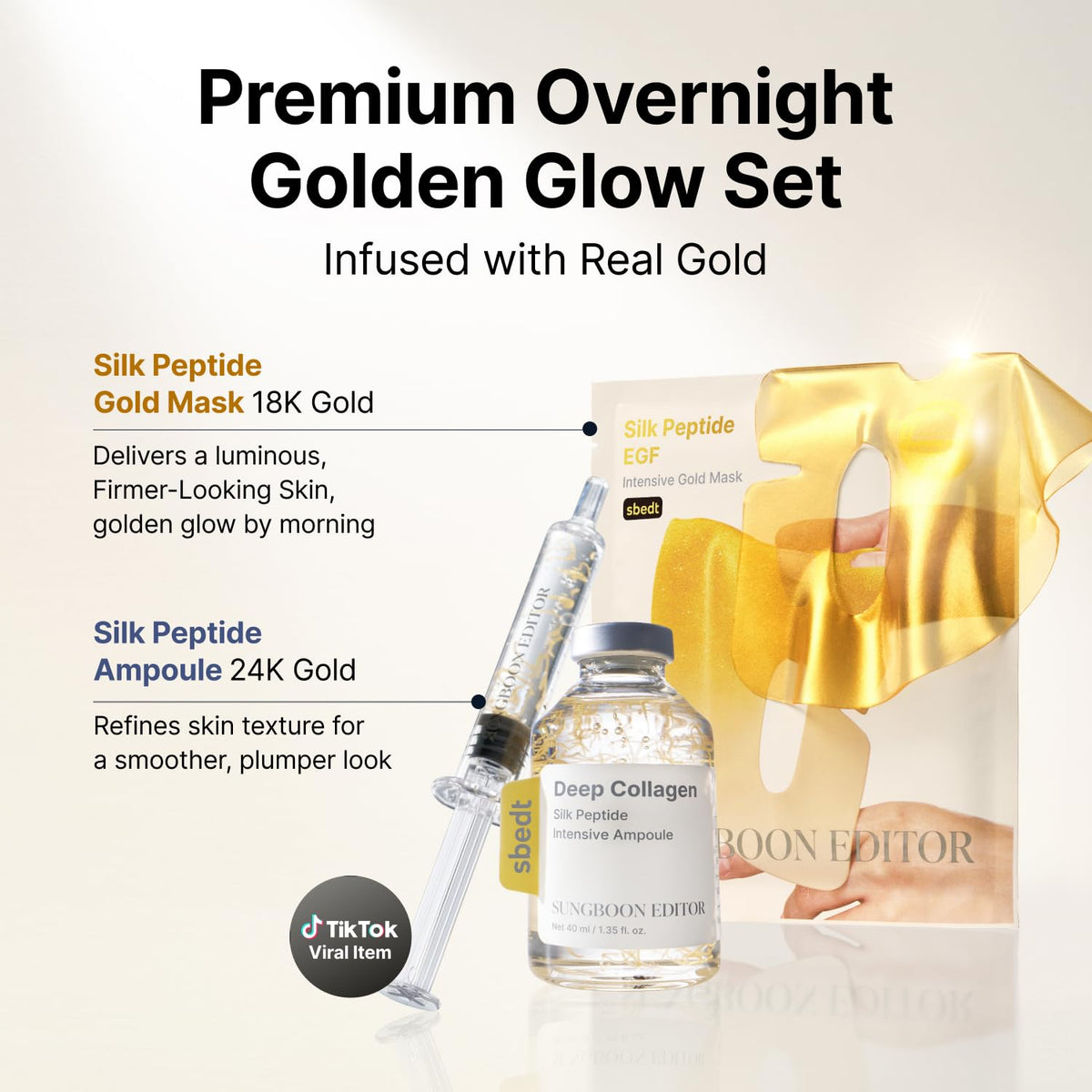 SUNGBOON EDITOR ampoule bottle close-up highlighting silky absorption