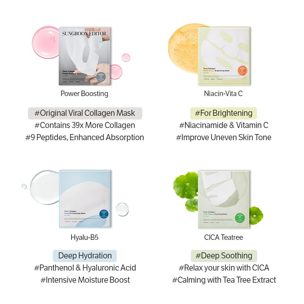 SUNGBOON EDITOR box set of 17 sachets indicating travel convenience