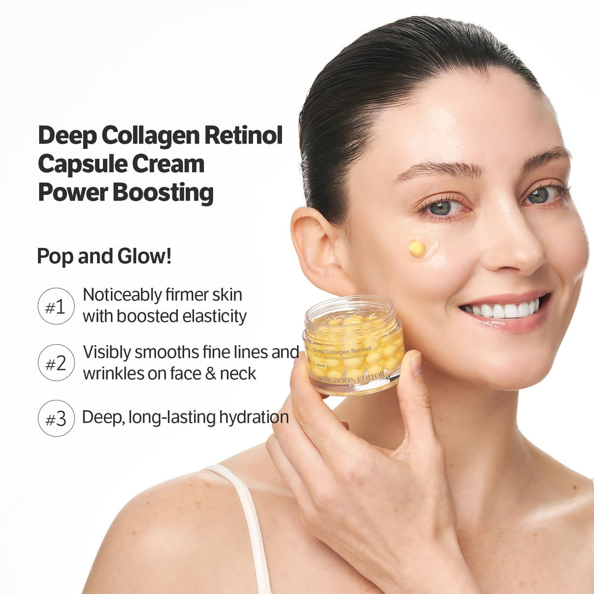 SUNGBOON EDITOR capsule close-up displaying concentrated actives for targeted care