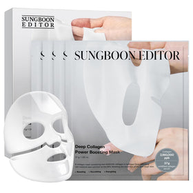 SUNGBOON EDITOR front packaging showing four individual mask sachets and product name