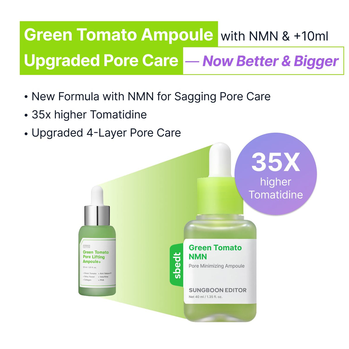 SUNGBOON EDITOR green tomato ingredient close-up highlighting patented extract benefits