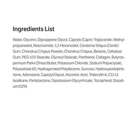 SUNGBOON EDITOR label closeup listing collagen and 20,000ppm actives