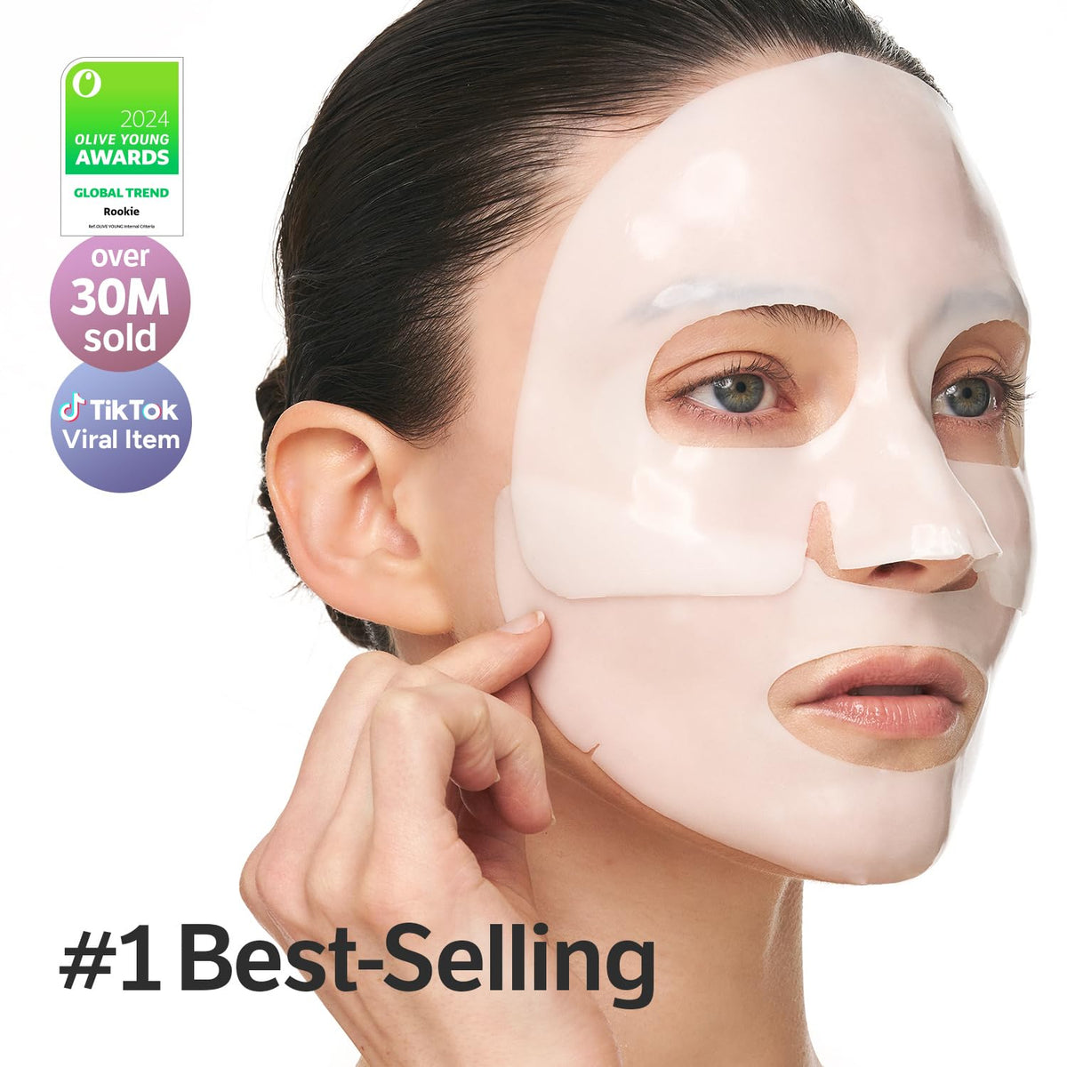 SUNGBOON EDITOR collagen mask sheet close-up showing hydrating essence saturation