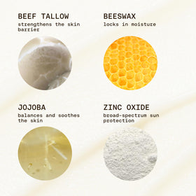 Sunkissed By Heaven open jar revealing creamy mineral sunblock consistency