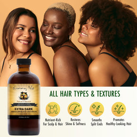 Sunny Isle oil texture in jar showing thick consistency and moisturizing benefit