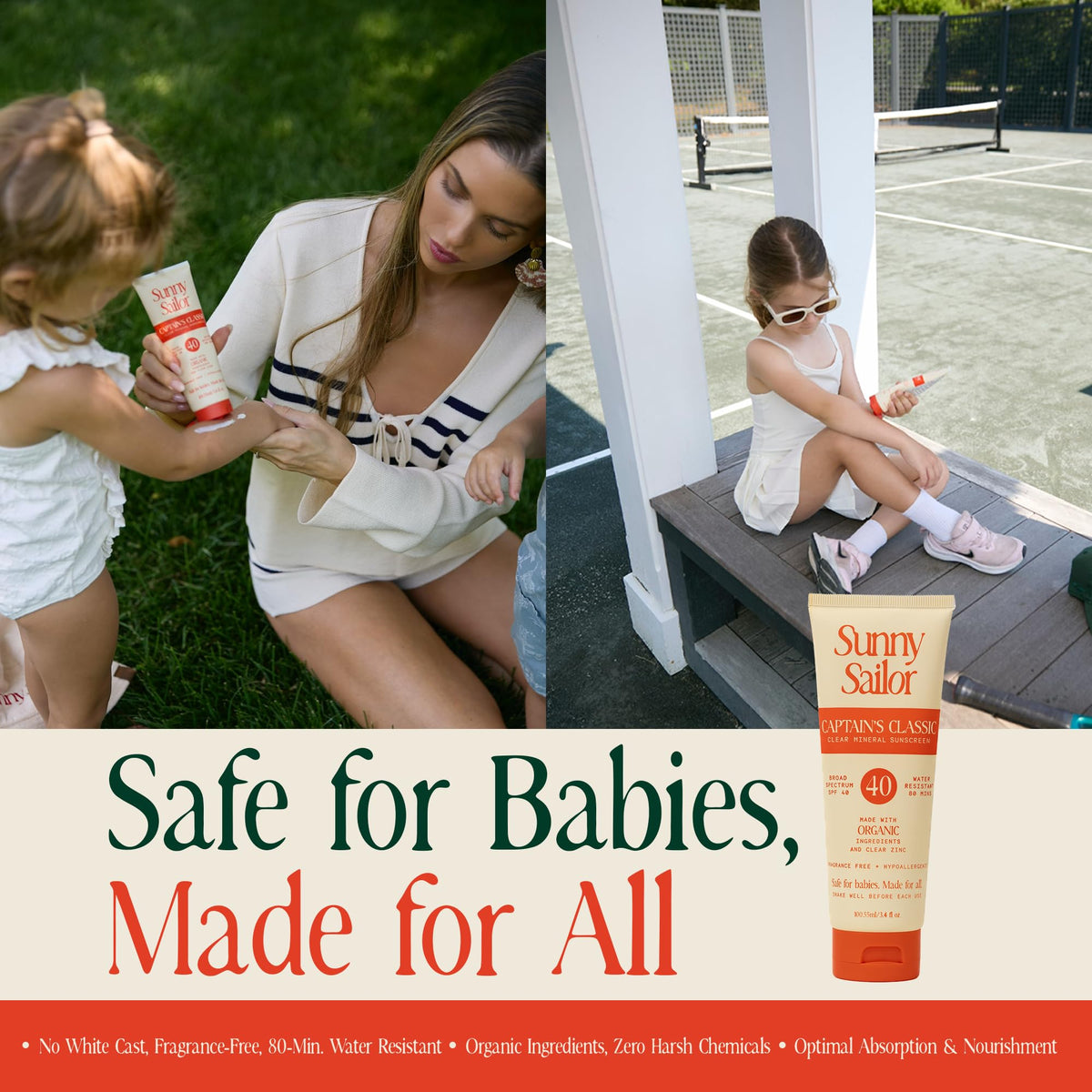 Sunny Sailor dispensing top demonstrating easy squeeze and control