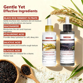 sunohyesla duo ampoules side by side highlighting dual rice essences