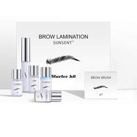 SUNSENT front packaging showing complete brow lamination kit benefits
