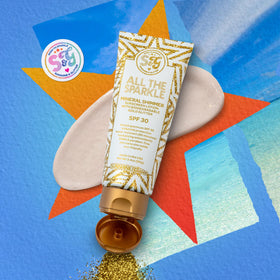Sunshine & Glitter applied on arm demonstrating shimmer and coverage benefit