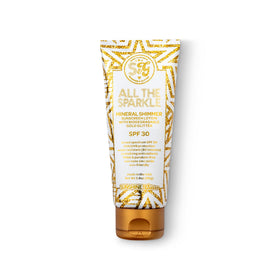 Sunshine & Glitter texture close up highlighting biodegradable glitter and glow