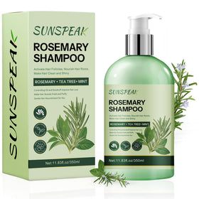 Sunspeak front bottle showing rosemary shampoo benefits