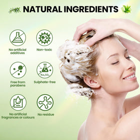 Sunspeak applied in shower showing detangling and smoothing benefit