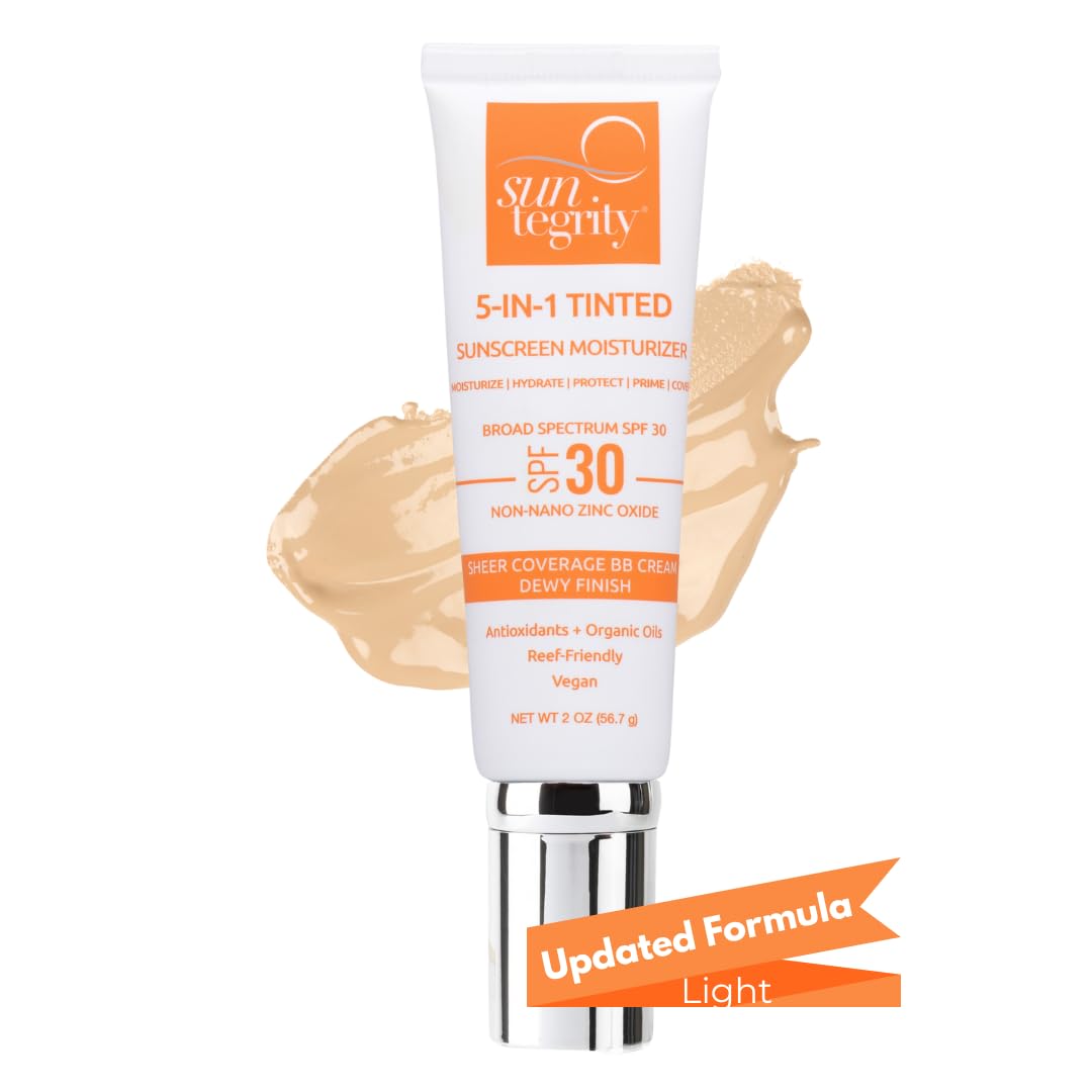 Suntegrity awards and certifications flatlay showing clean-beauty credentials