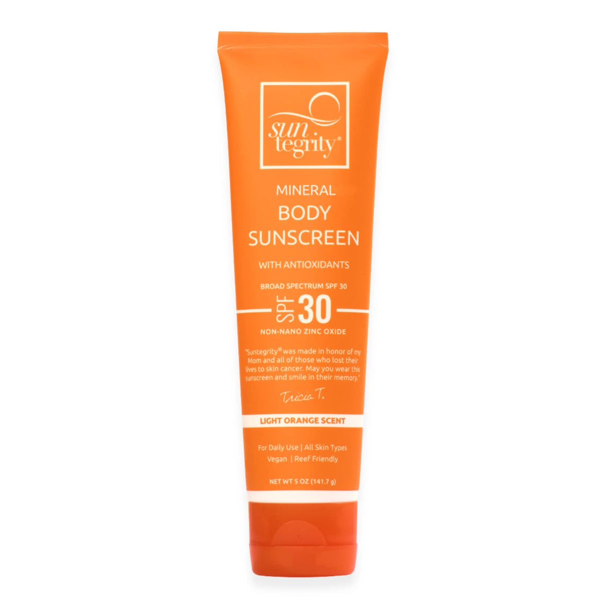 Suntegrity front packaging showing SPF 30 and benefits