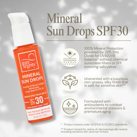 Suntegrity close-up of drop texture illustrating sheer, non-greasy absorption benefit