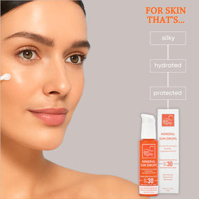 Suntegrity label detail highlighting reef-safe and vegan ingredient benefits