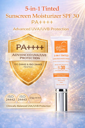 Suntegrity moisturizer blended on face during application for even tone